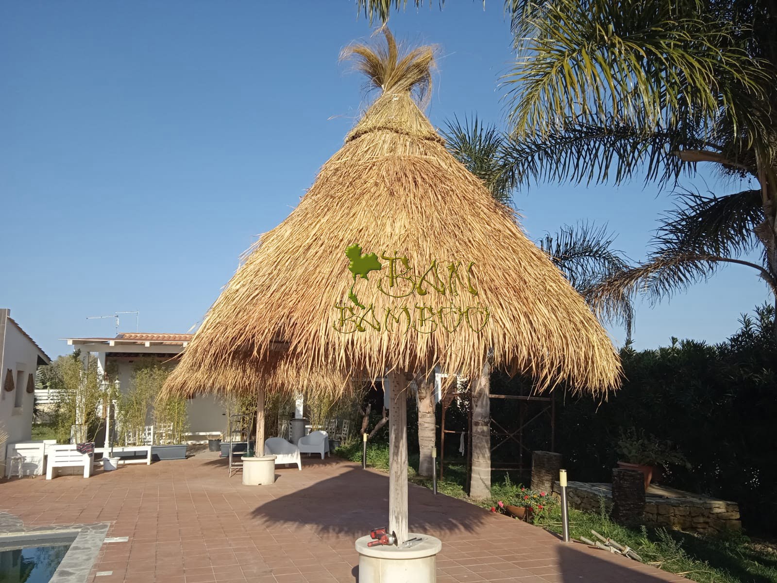 Copertura Tetto In Paglia Sintetica - 0.5x2m, Effetto Tropicale Per Pergolati, Bar, Ombrelloni